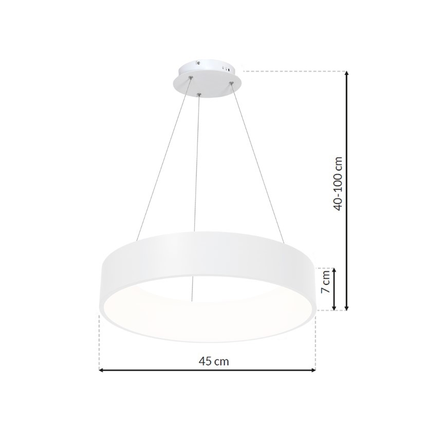 LED-kattokruunu narussa OHIO LED/24W/230V