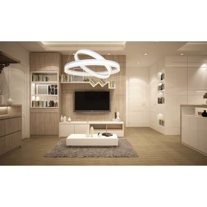 LED-kattokruunu narussa RING kaukosäätimellä LED/60W/230V