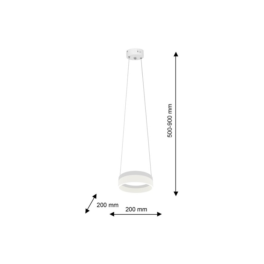 LED-kattokruunu narussa RING LED/12W/230V