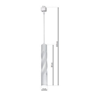 LED-kattokruunu narussa TRACK PENDANT LED/3W/230V valkoinen