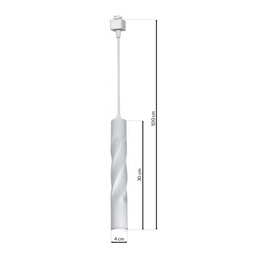 LED-kattokruunu narussa TRACK PENDANT LED/3W/230V valkoinen