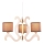 LED-kattokruunu nauhalla AMBROSIA 3xE14/40W/230V + LED/18,4W kupari