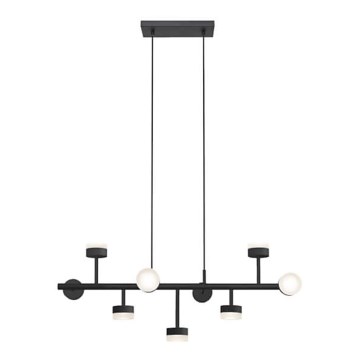 LED-kattokruunu tangossa COMFORT 9xLED/5W/230V musta