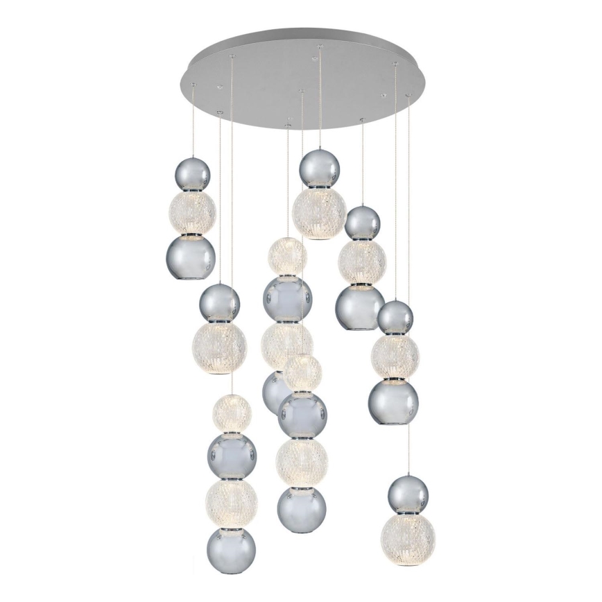 LED-kattokruunu vaijerilla CREMONA LED/51W/230V 3000K mattakromi