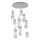 LED-kattokruunu vaijerilla CREMONA LED/51W/230V 3000K mattakromi