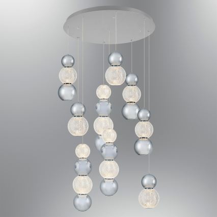 LED-kattokruunu vaijerilla CREMONA LED/51W/230V 3000K mattakromi