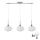 LED-kattokruunu vaijerilla HARMA 3xE27/60W/230V mattakromi/valkoinen