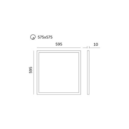 LED-kattopaneeli BALIS LED/40W/230V 4000K 59,5x59,5 cm