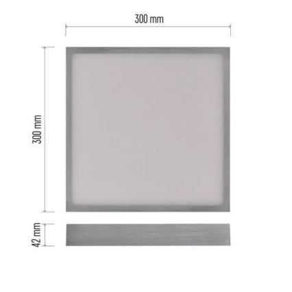 LED Kattovalaisin NEXXO LED/28,5W/230V 3000/3500/4000K 30x30 cm mattakromi