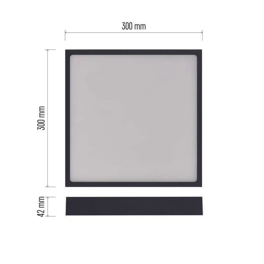 LED Kattovalaisin NEXXO LED/28,5W/230V 3000/3500/4000K 30x30 cm musta