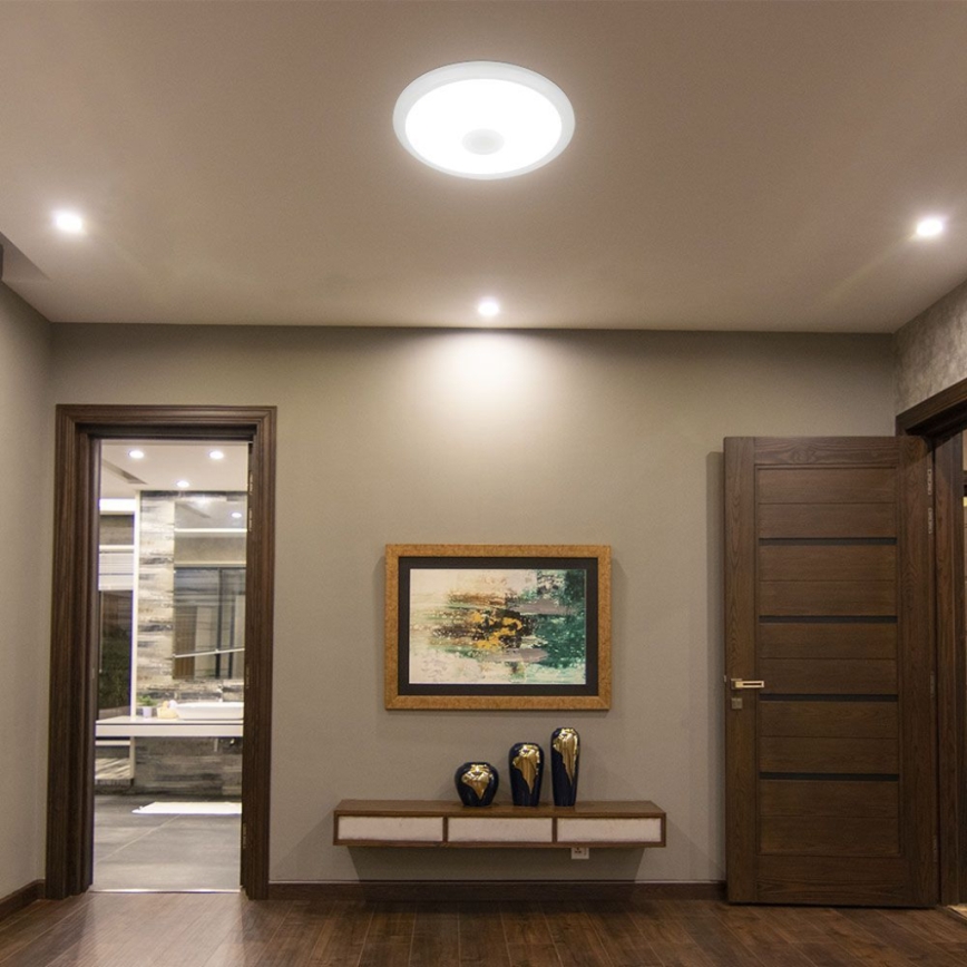 LED-kattovalaisin anturilla SAMSUNG CHIP LED/12W/230V 3000/4000/6000K halkaisija 29 cm valkoinen
