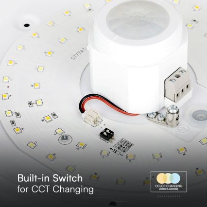 LED-kattovalaisin anturilla SAMSUNG CHIP LED/12W/230V 3000/4000/6000K halkaisija 29 cm valkoinen