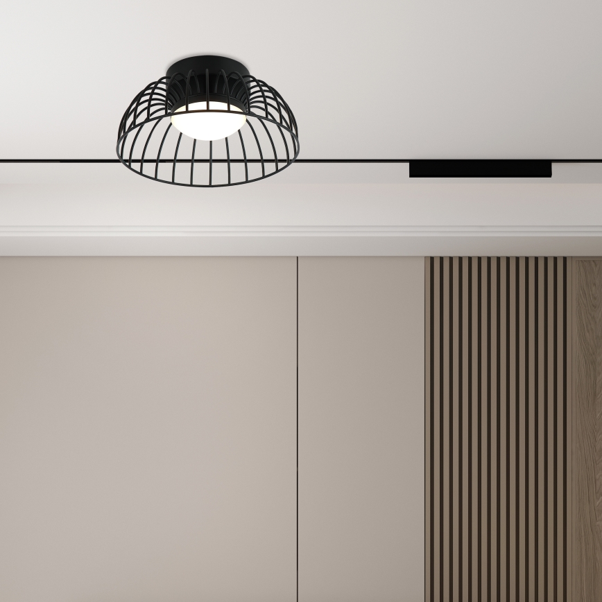 LED Kattovalaisin BETSY LED/12W/230V halkaisija 25 cm musta