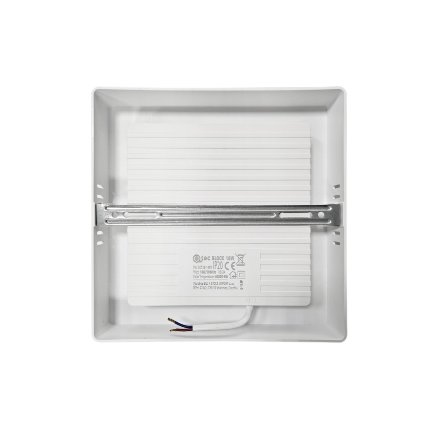 LED-kattovalaisin BLOCK LED/18W/230V 4000K 21,4x21,4 cm valkoinen