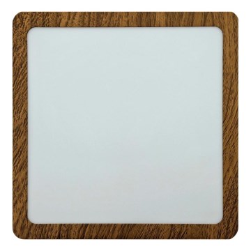 LED-kattovalaisin BLOCK LED/18W/230V 4200K 22x22 cm ruskea