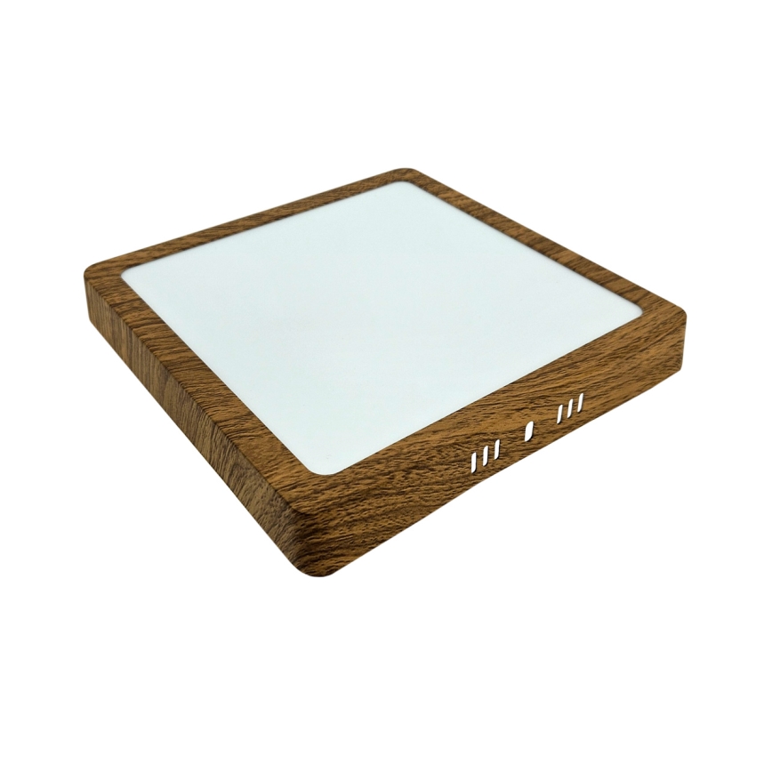 LED-kattovalaisin BLOCK LED/18W/230V 4200K 22x22 cm ruskea