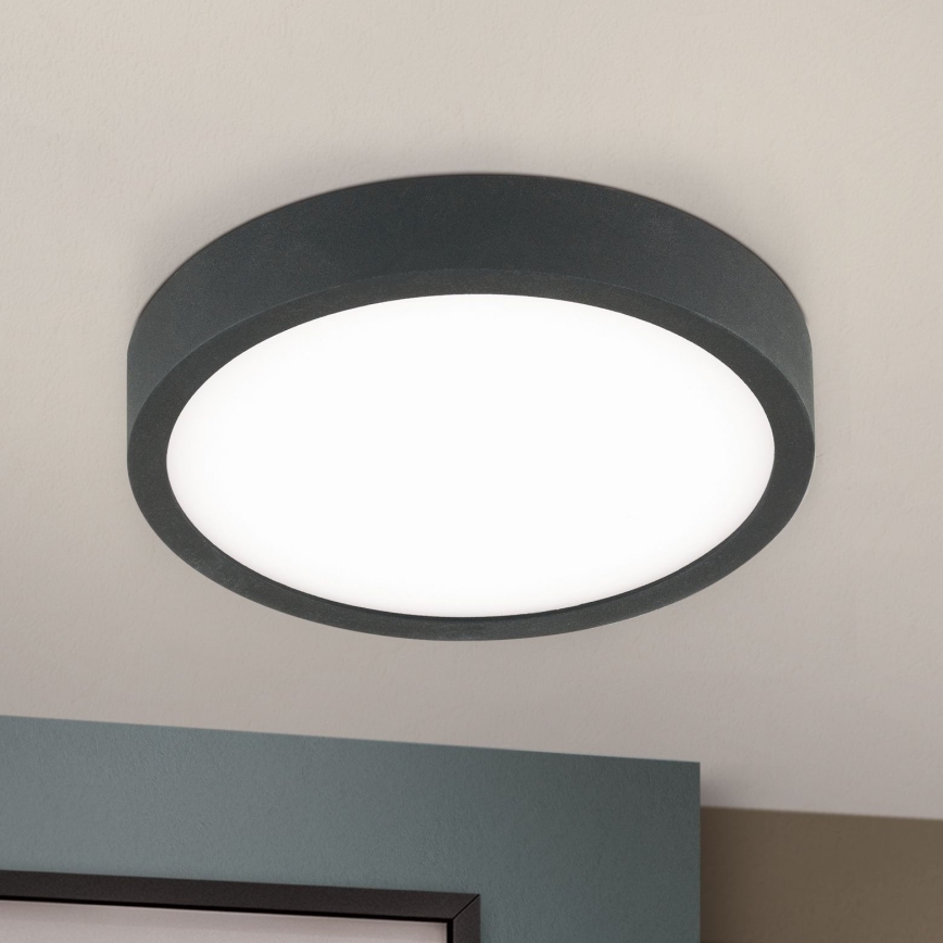 LED-kattovalaisin BULLY LED/12W/230V halkaisija 14 cm musta