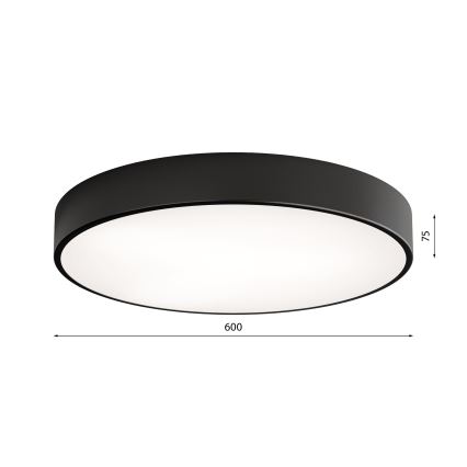LED-kattovalaisin CLEO LED/69W/230V 3000K halkaisija 60 cm musta