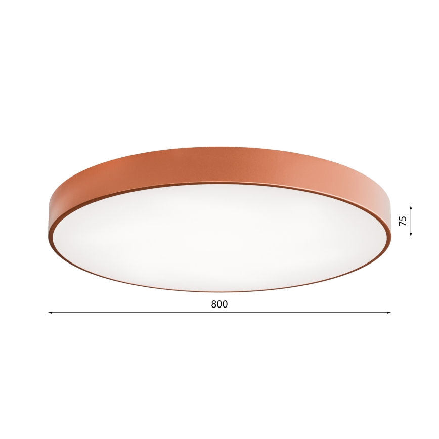 LED-kattovalaisin CLEO LED/96W/230V 4000K halkaisija 80 cm kupari