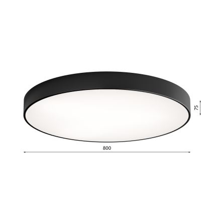 LED-kattovalaisin CLEO LED/96W/230V 4000K halkaisija 80 cm musta