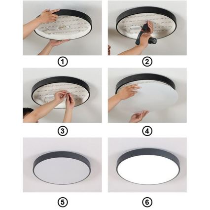 LED-kattovalaisin FELIZ LED/30W/230V 4000K halkaisija 30 cm musta