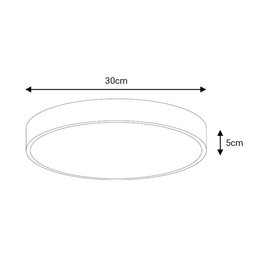 LED-kattovalaisin FELIZ LED/30W/230V 4000K halkaisija 30 cm musta