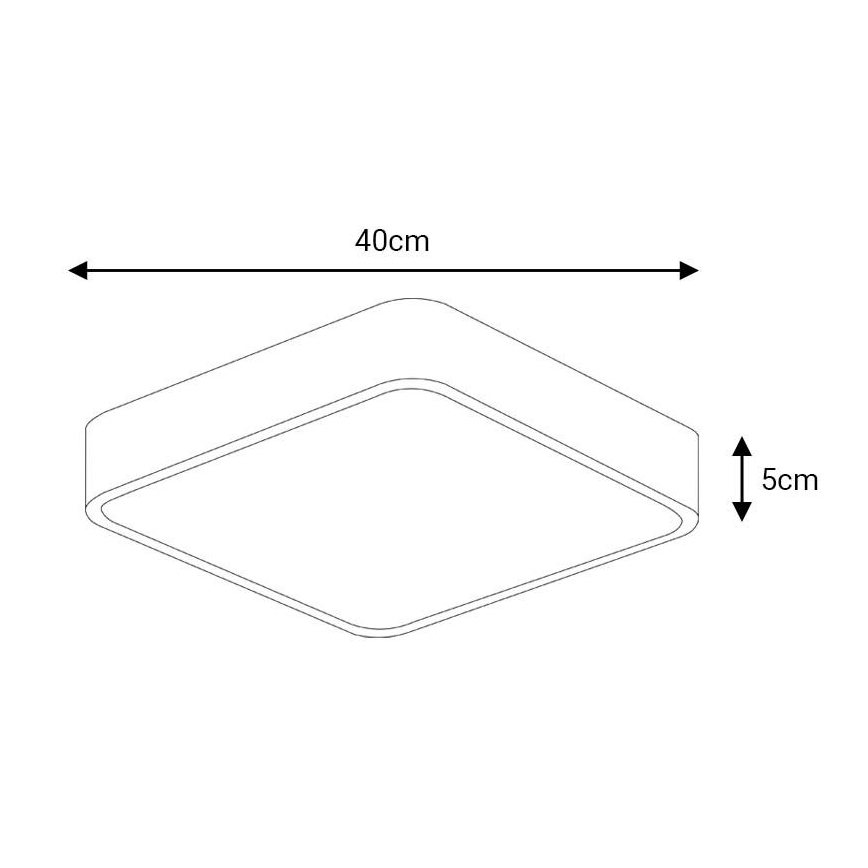 LED-kattovalaisin FELIZ LED/40W/230V 4000K 40x40 cm musta
