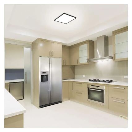 LED-kattovalaisin FLORI LED/18W/230V 4000K musta 29x29 cm