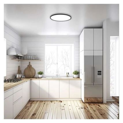 LED-kattovalaisin FLORI LED/18W/230V 4000K musta halkaisija 29 cm