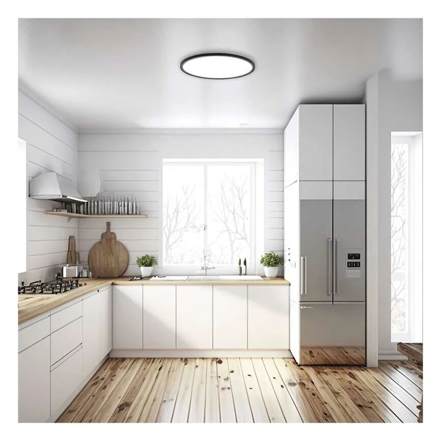 LED-kattovalaisin FLORI LED/18W/230V 4000K musta halkaisija 29 cm