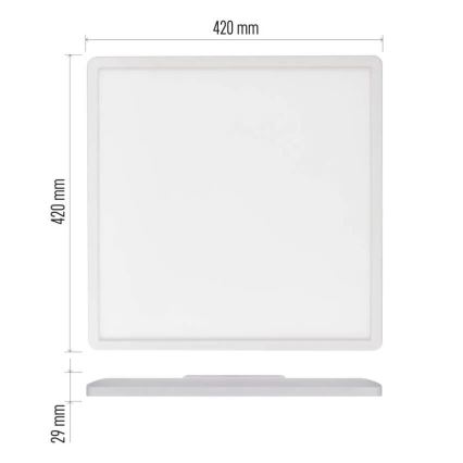 LED-kattovalaisin FLORI LED/22W/230V 4000K valkoinen 42x42 cm