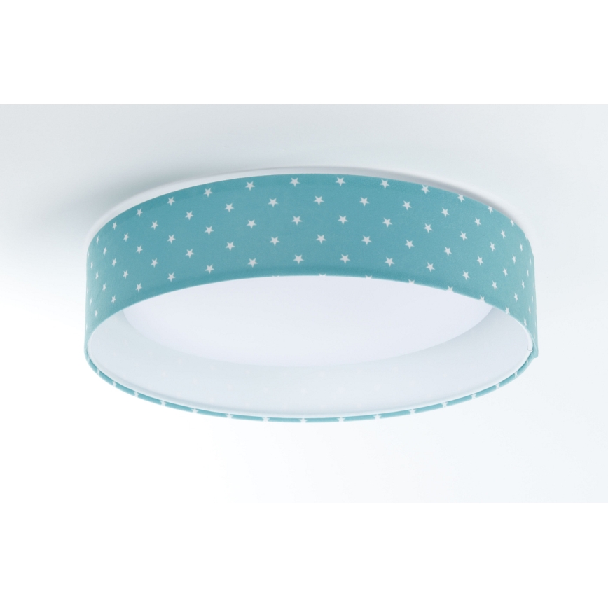 LED Lasten kattovalaisin GALAXY KIDS LED/24W/230V tähdet turkoosi/valkoinen