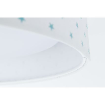 LED Lasten kattovalaisin GALAXY KIDS LED/24W/230V tähdet valkoinen/turkoosi