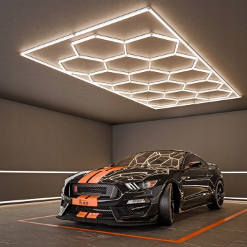 LED-kattovalaisin HEXAGON LED/696W/85-265V 4000K 484x243 cm CRI 90 IP54 valkoinen