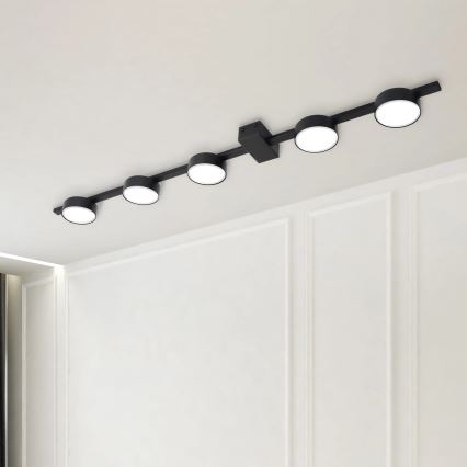 LED-kattovalaisin JOY 5xGX53/6W/230V musta