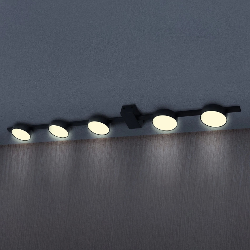 LED-kattovalaisin JOY 5xGX53/6W/230V musta