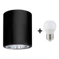 LED-kattovalaisin JUPITER 1xE27/6W/230V 120x98 mm musta