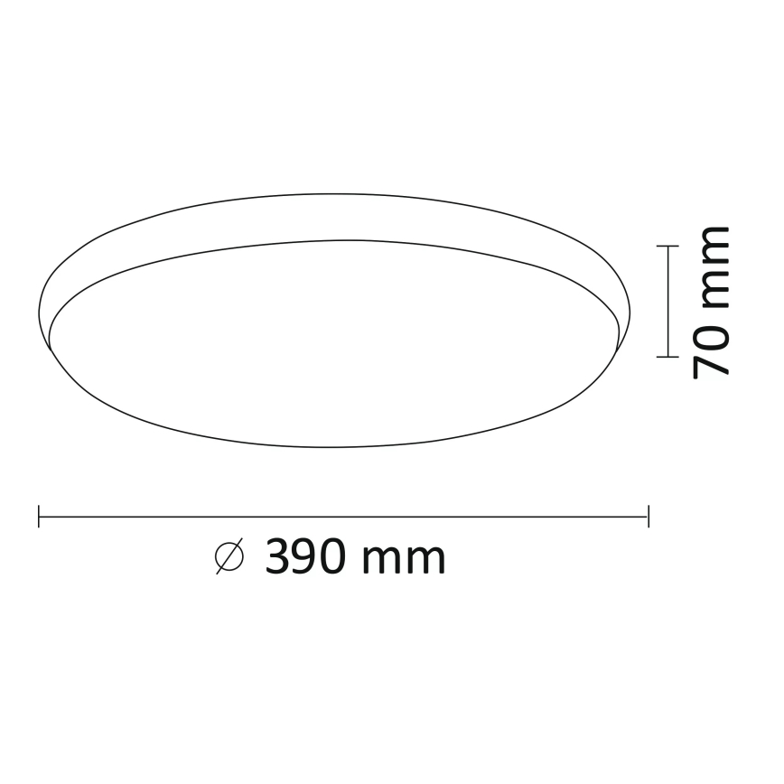 LED-kattovalaisin KERN LED/24W/230V musta