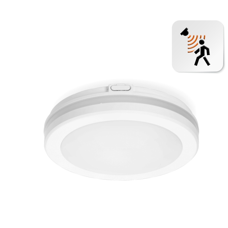 LED-kattovalaisin kylpyhuoneeseen anturilla LED/12W/230V 3000/4000/6500K IP65 halkaisija 20 cm valkoinen + kauko-ohjaus