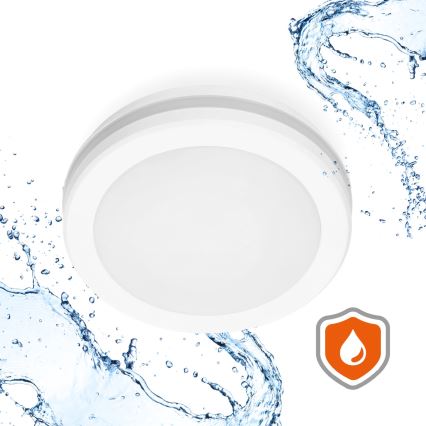LED-kattovalaisin kylpyhuoneeseen anturilla LED/12W/230V 3000/4000/6500K IP65 halkaisija 20 cm valkoinen + kauko-ohjaus