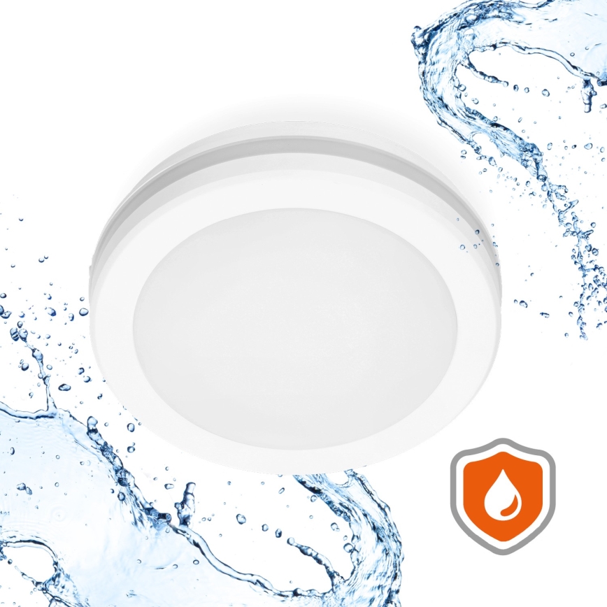LED-kattovalaisin kylpyhuoneeseen anturilla LED/12W/230V 3000/4000/6500K IP65 halkaisija 20 cm valkoinen + kauko-ohjaus