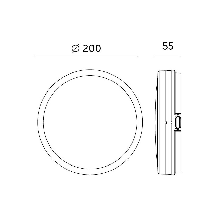 LED-kattovalaisin kylpyhuoneeseen anturilla LED/12W/230V 3000/4000/6500K IP65 halkaisija 20 cm valkoinen + kauko-ohjaus