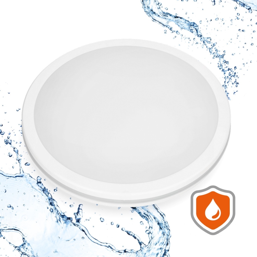 LED-kattovalaisin kylpyhuoneeseen anturilla LED/18W/230V 3000/4000/6500K IP65 halkaisija 30 cm valkoinen + kauko-ohjaus