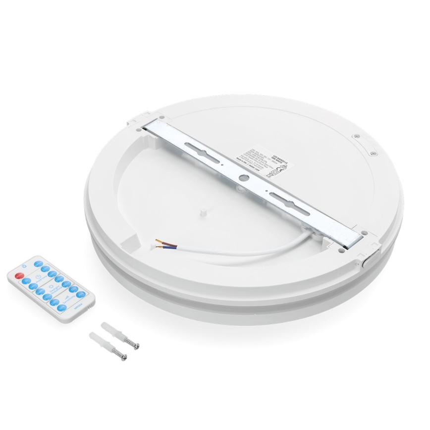 LED-kattovalaisin kylpyhuoneeseen anturilla LED/18W/230V 3000/4000/6500K IP65 halkaisija 30 cm valkoinen + kauko-ohjaus