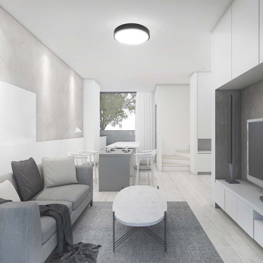 LED-kattovalaisin kylpyhuoneeseen anturilla LED/36W/230V 4000K IP44 musta + kauko-ohjaus