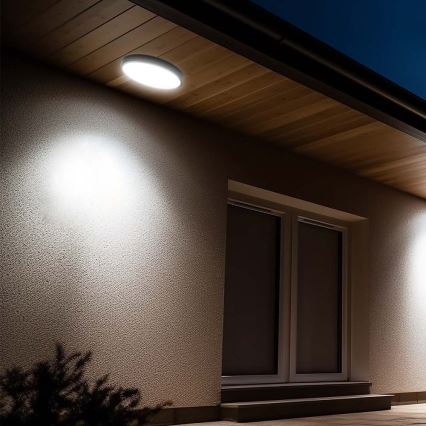 LED-kattovalaisin kylpyhuoneeseen anturilla LED/36W/230V 4000K IP44 musta + kauko-ohjaus