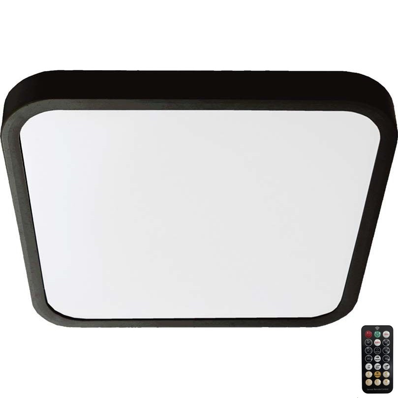 LED-kattovalaisin kylpyhuoneeseen anturilla LED/36W/230V 4000K IP44 musta + kauko-ohjaus