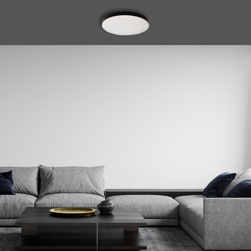 LED-kattovalaisin kylpyhuoneeseen anturilla MAYA LED/13W/230V halkaisija 33 cm IP44 musta