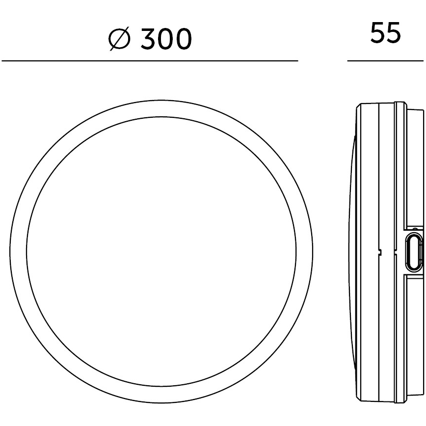 LED-kattovalaisin kylpyhuoneeseen anturilla NAIROS LED/18W/230V IP65 3000/4000/6500K halkaisija 30 cm valkoinen + kauko-ohjaus