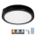 LED-kattovalaisin kylpyhuoneeseen anturilla NAIROS LED/24W/230V IP65 3000/4000/6500K halkaisija 30 cm musta + kauko-ohjaus